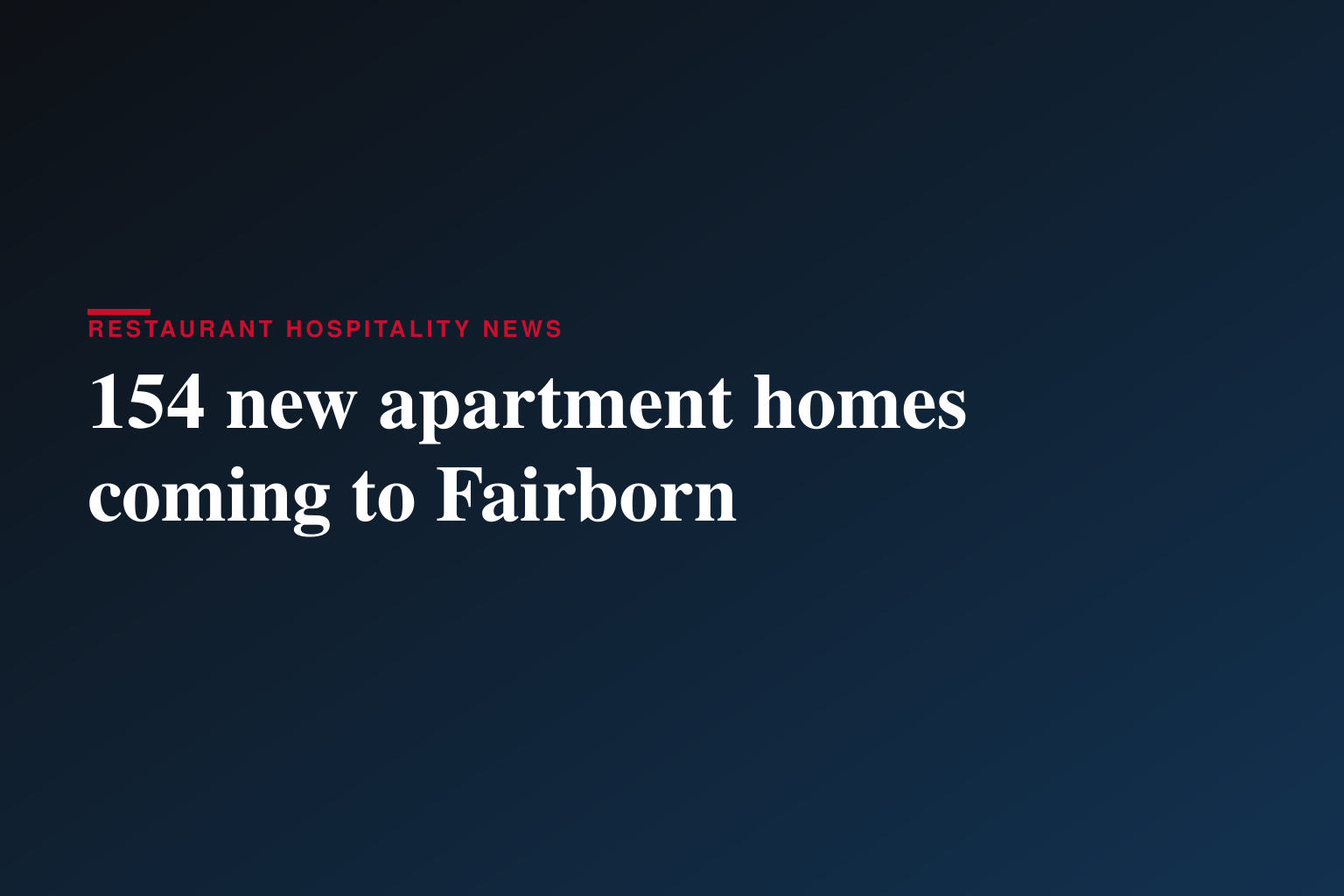 154 new apartment homes coming to Fairborn
