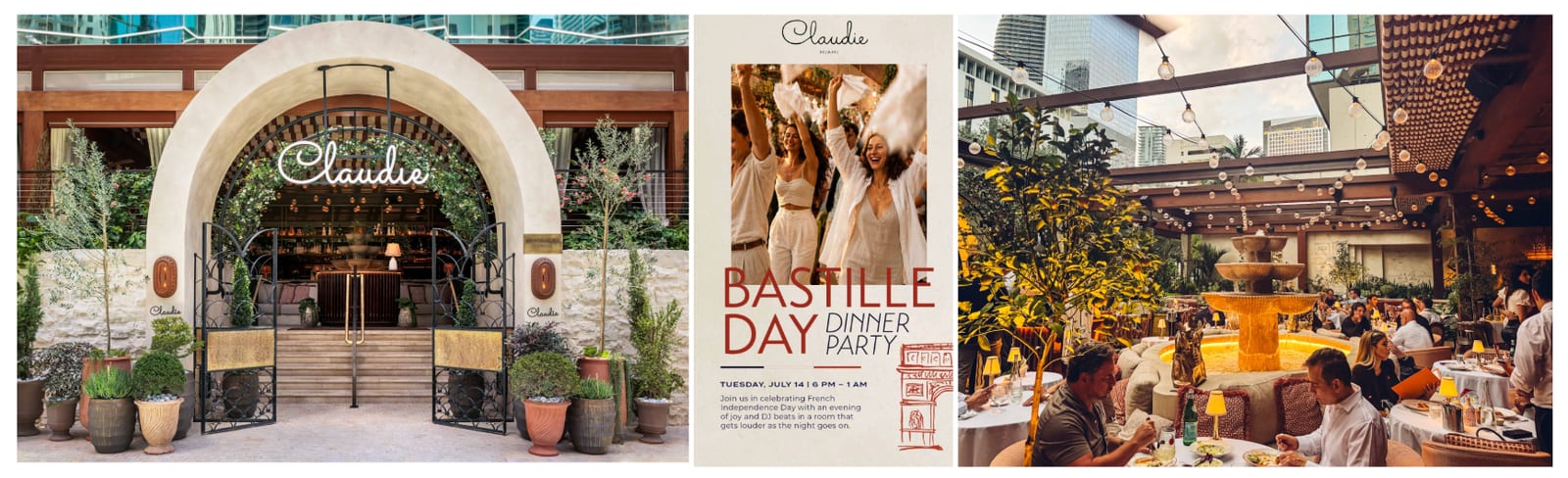 CLAUDIE Miami hosts Bastille Day dinner party July 14