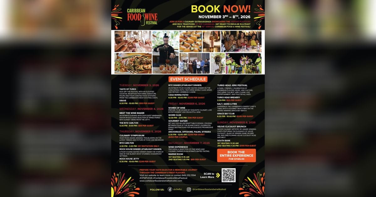 Grace Bay Resorts Unveils 16th Caribbean Food & Wine Festival