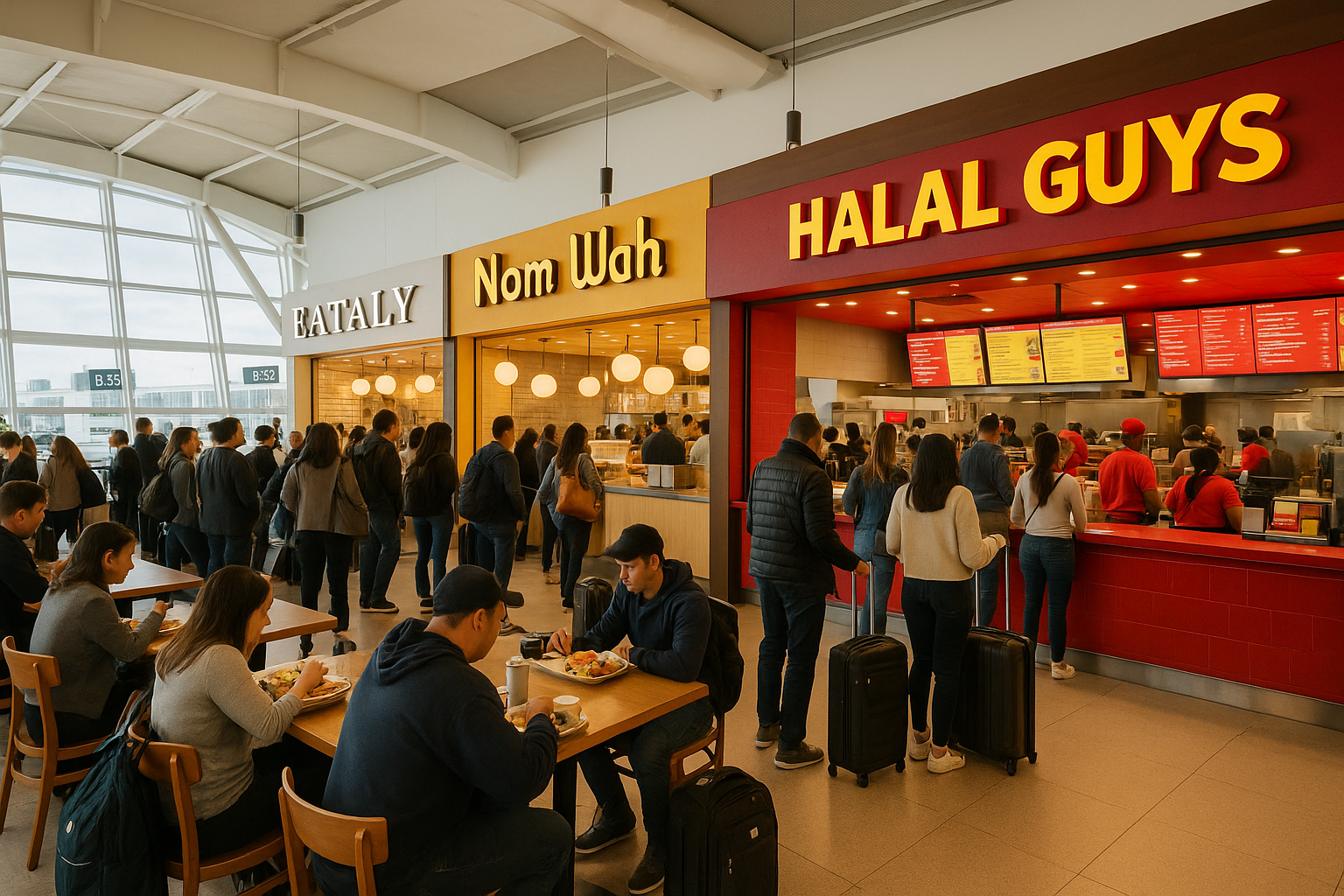JFK Terminal 5 Opens Eataly, Nom Wah, Halal Guys